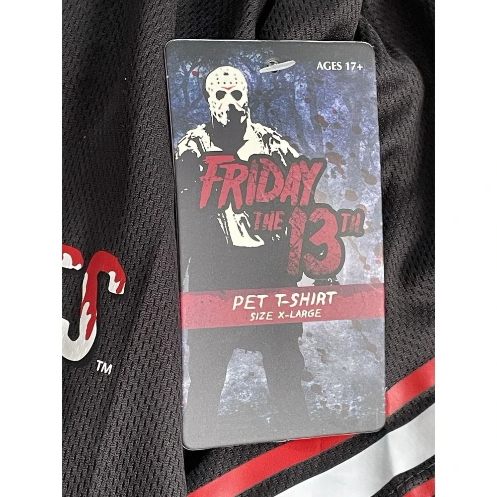 NEW Pet Dog Animal T-Shirt Costume - Size XL - Friday The 13th Jason Voorhees 13